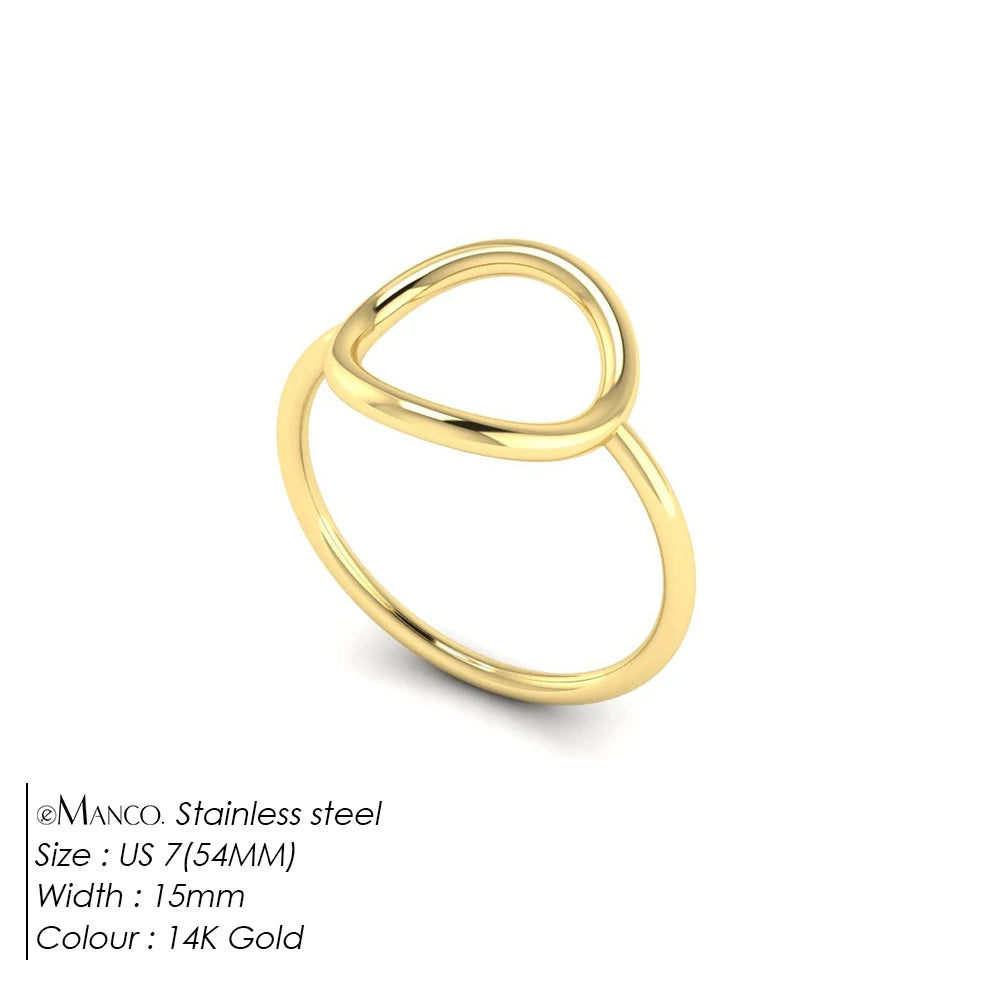 Trendy Stainless Steel Rings