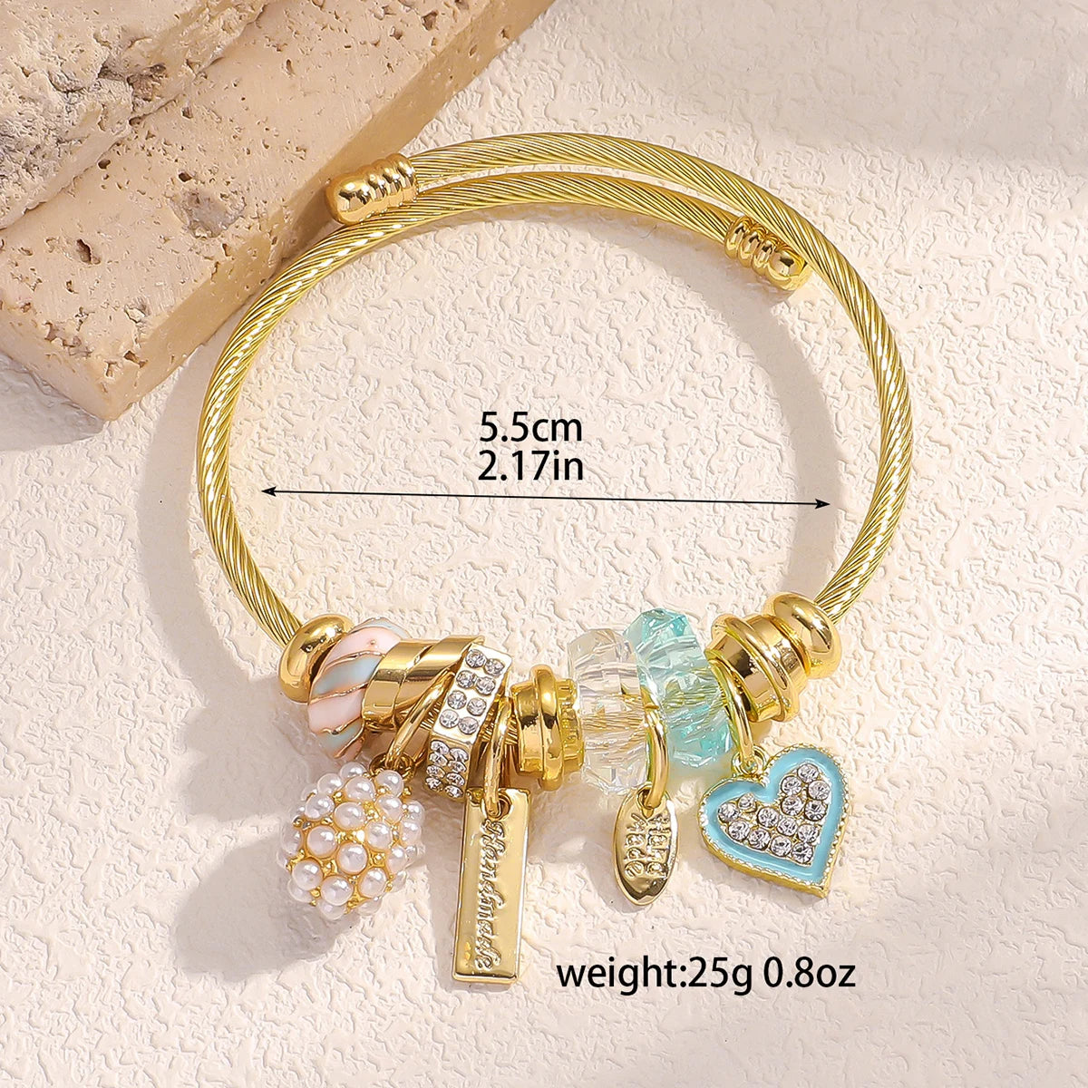 Multi Element Stainless Steel Bracelet