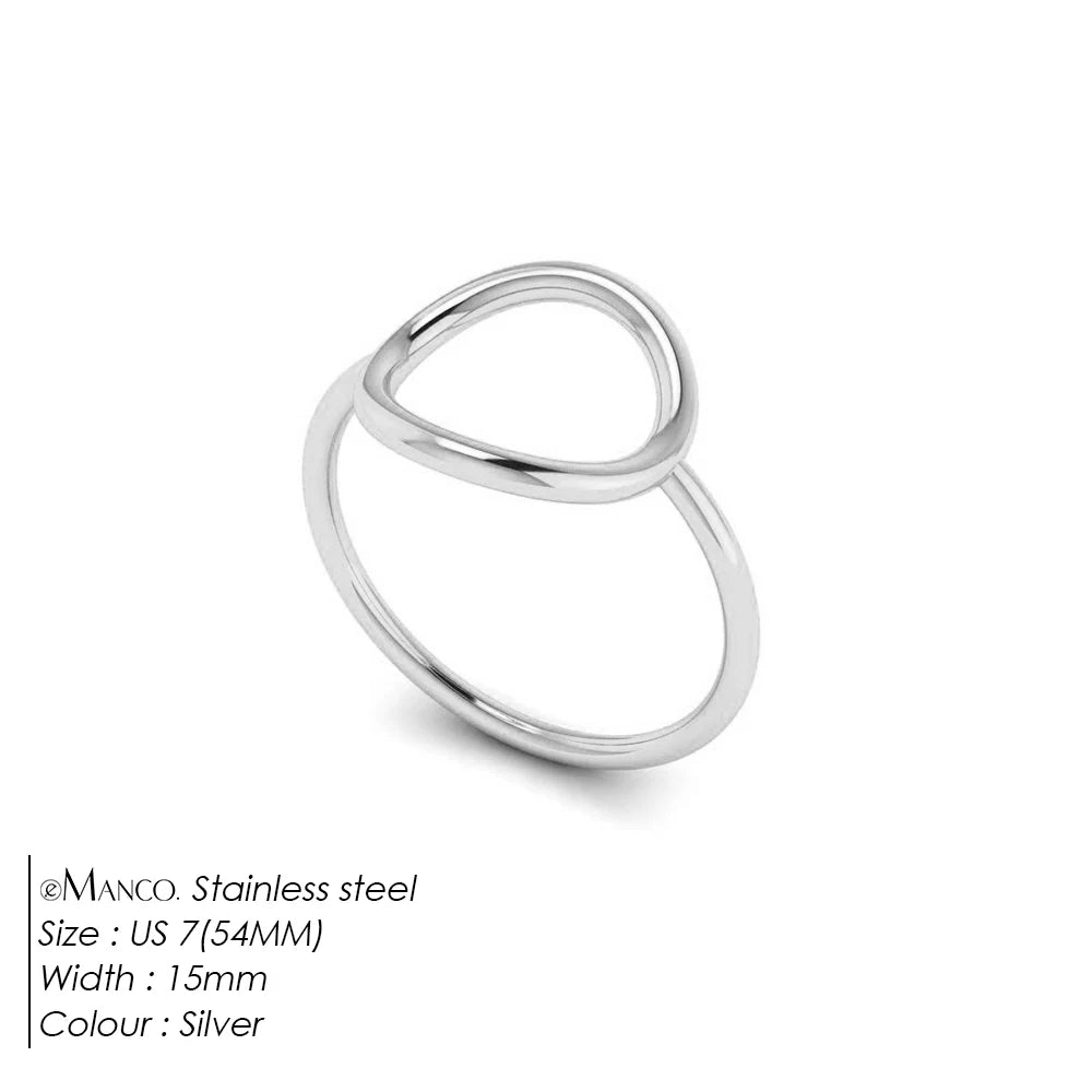 Trendy Stainless Steel Rings