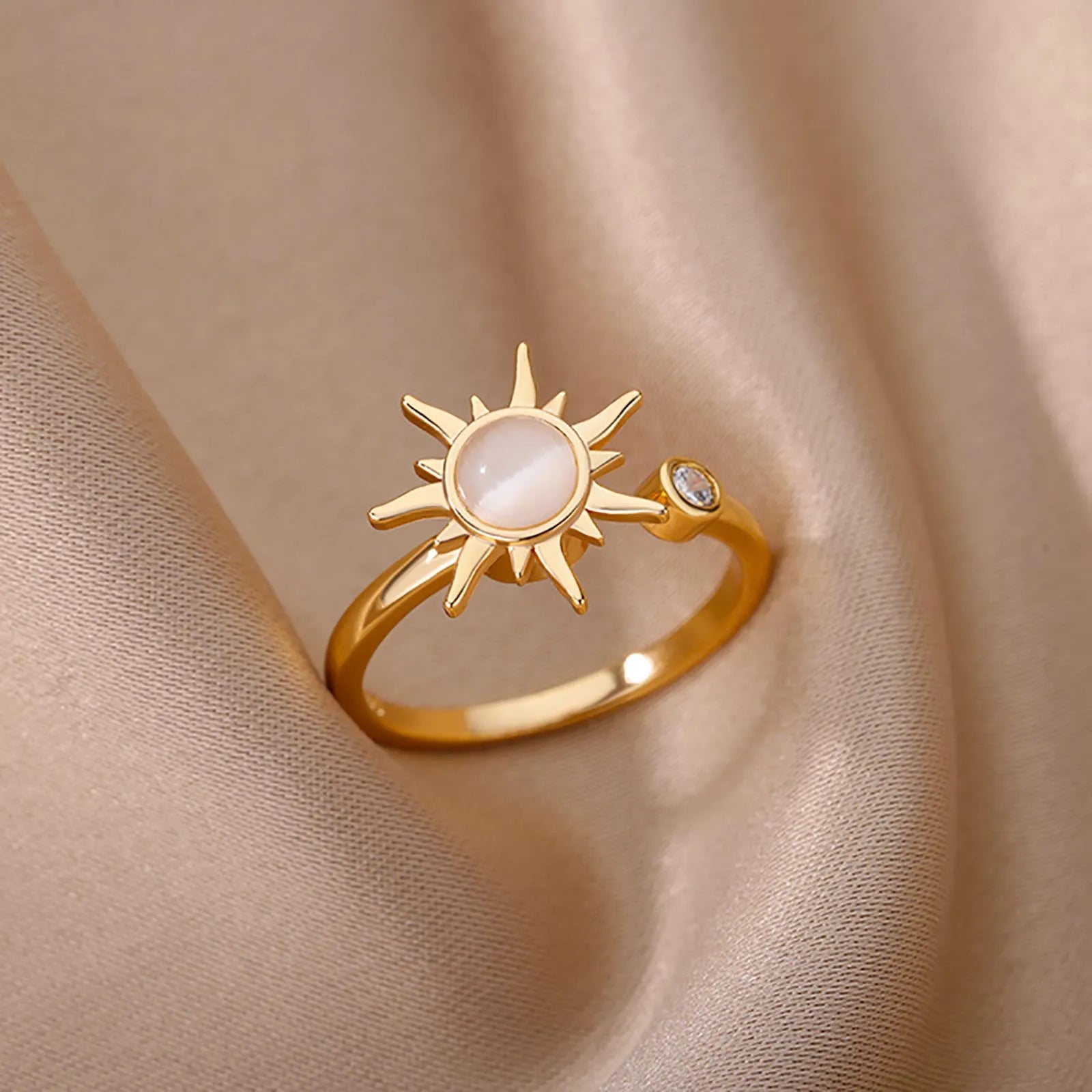 Sun Opal Ring